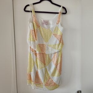 Romeo & Juliet Couture White Beaded Dress